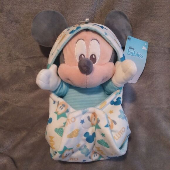 Disney babies mickey mouse plush swaddled - Picture 1 of 6
